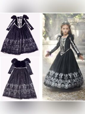 Chasing Fireflies Wishcraft Skeleton Princess Day of the Dead Dress Black 6